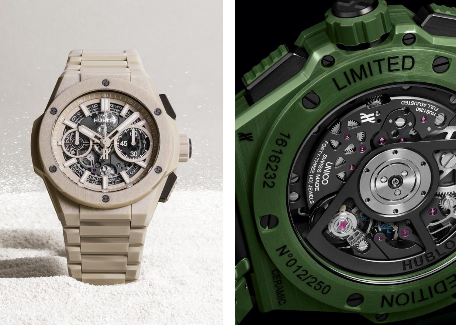 Hublot Big Bang Integral Ceramic beige and green