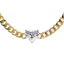 LOEV Heart Diamond Curb Chain Necklace
