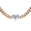 LOEV Heart Diamond Curb Chain Necklace