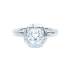 LOEV Engraved Button Back Cushion Diamond Ring