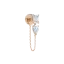 LOEV The Emerald Pear Chain-Linked Stud