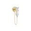 LOEV The Emerald Pear Chain-Linked Stud