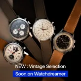 On the 1st of November, Watchdreamer will unveil its very first Vintage Selection — a carefully curated collection of twenty exceptional watches, each one unique, each one whispering fragments of history.
Available for one month only, this rotating selection will evolve every two months, in partnership with WatchSpare, a trusted name in the world of vintage and collectible timepieces.
Because timeless beauty never fades — it simply changes hands.
⏳ Stay tuned. Your dream watch might be closer than you think.