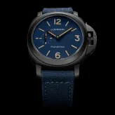 PAM01714 – Luminor The new Luminor PAM01714 introduces the 42mm size with a more graphic expression, featuring a steel DLC case, matte blue dial, and blue canvas strap. The diamond-like carbon coating gives the case a deep black finish while enhancing resistance to wear, abrasion, and corrosion, making it a watch built for daily use. With the P.980 automatic calibre, 3 Days power reserve and 500-meter water resistance, PAM01714 brings Panerai’s iconic 1990s silhouette into a dynamic dimension for new generations of watch enthusiasts.

#PaneraiRetailerNetwork #Panerai #PAM01714