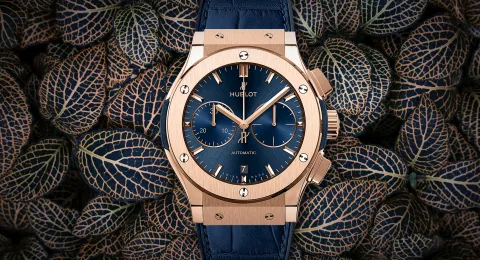 Hublot Classic Fusion Rose Gold Blue on Watchdreamer