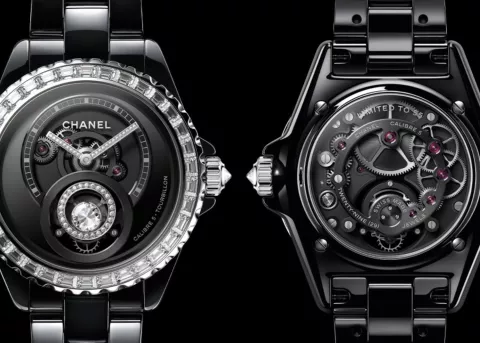 Chanel J12 Diamond Tourbillon Watch Caliber 5