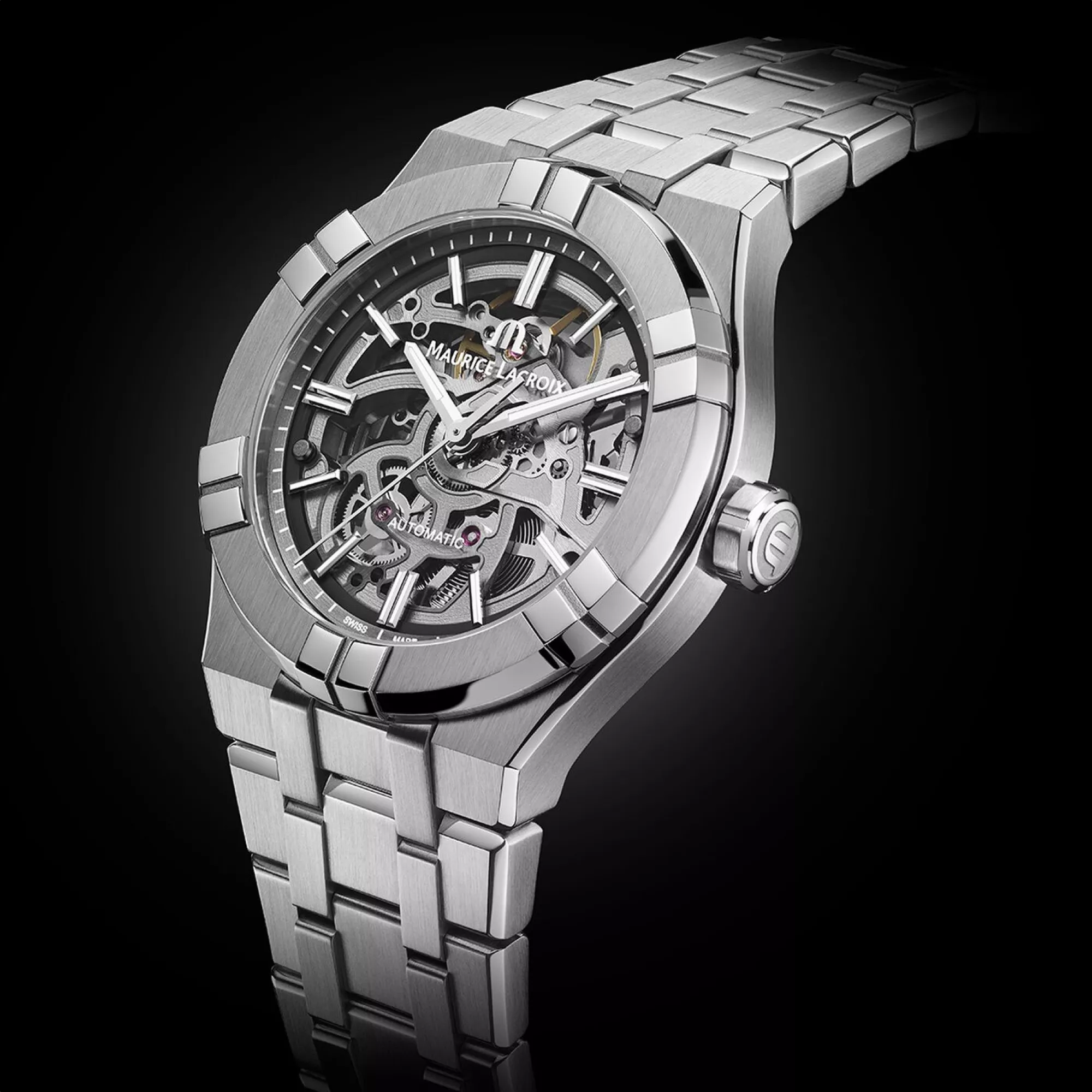 【内祝い】 Aikon Lacroix Maurice Skeleton AI6007-SS002-030-1 39mm ポケモンカードゲーム