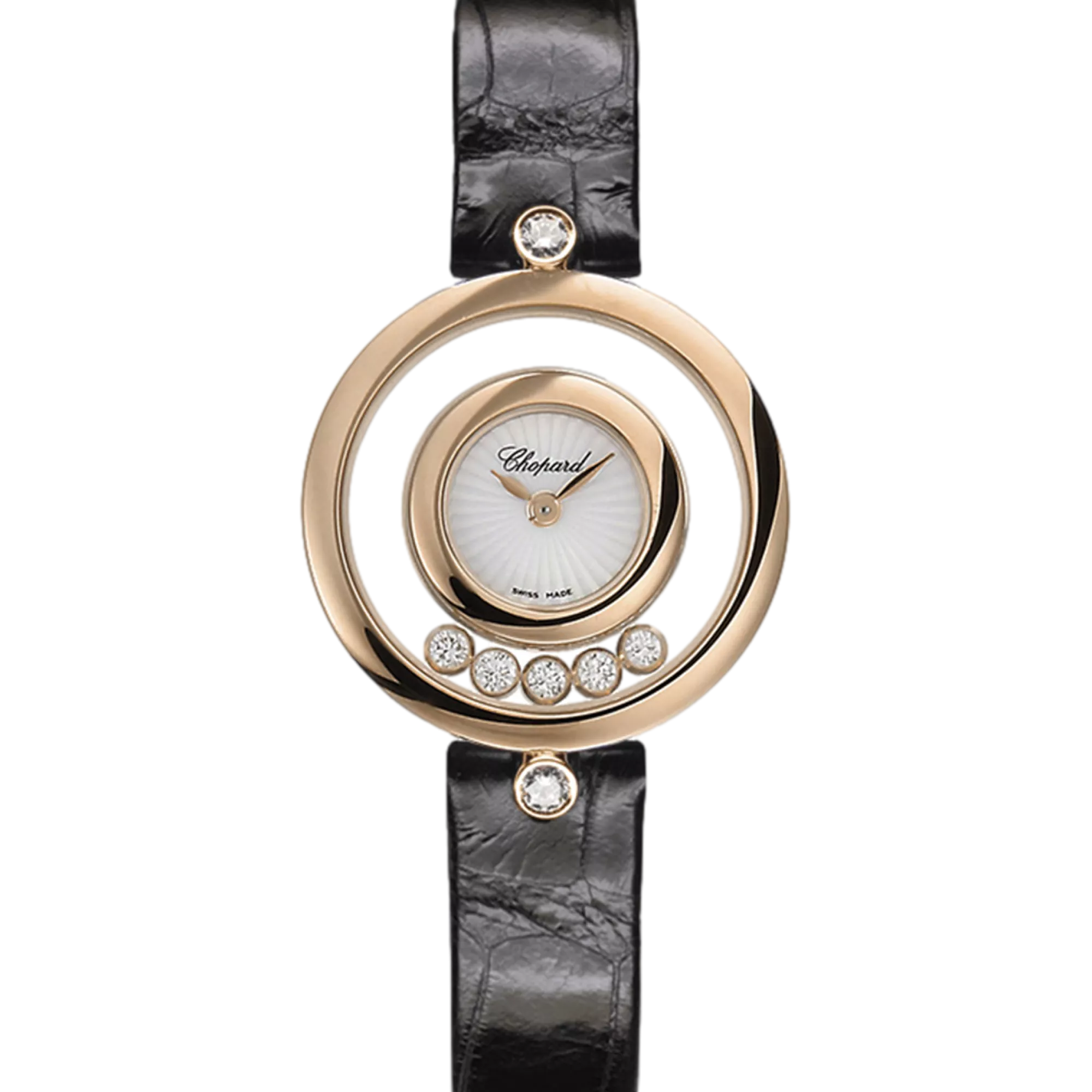 Réveil De Voyage Chopard Happy Day - Acier Inoxydable - Verre Saphir - Occasion élégant
