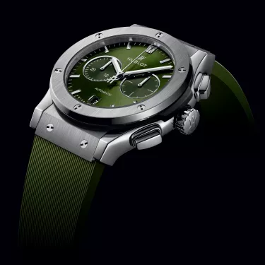 Hublot classic fusion titanium green top