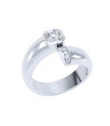 LOEV Toi et Moi Polished Asscher Ring