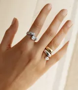 LOEV Toi et Moi Polished Asscher Ring