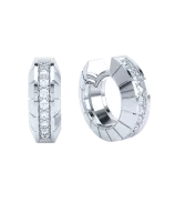 LOEV Eternity Engraved Diamond Huggies