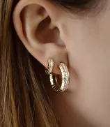 LOEV Eternity Engraved Diamond Hoops