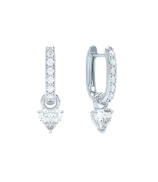 LOEV Allday Heart Drop Diamond Huggies