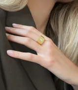 LOEV Eternity Engraved Signet Ring