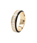 LOEV Eternity Black Enamel 6mm Diamond Ring