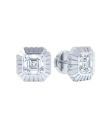 LOEV Eternity Asscher Studs - 2 tcw