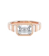 LOEV Diamond Striped Ring