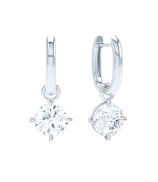 LOEV Allday Polished Huggies with Jumbo Brilliant Drop - 2 tcw