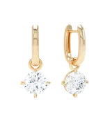 LOEV Allday Polished Huggies with Jumbo Brilliant Drop - 2 tcw