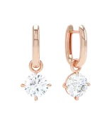 LOEV Allday Polished Huggies with Jumbo Brilliant Drop - 1 tcw