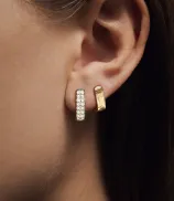 LOEV Allday Diamond Huggies 4mm Elongated