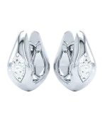 LOEV Curve Marquise Diamond Huggies