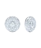 LOEV Toi et Moi Checkerboard Brilliant Button Studs