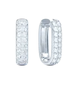 LOEV Allday Diamond Huggies 4mm Elongated