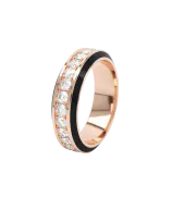 LOEV Eternity Black Enamel 6mm Diamond Ring