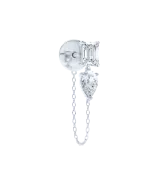 LOEV The Emerald Pear Chain-Linked Stud