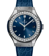Hublot Classic Fusion Titanium Blue Diamonds